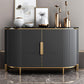 Glam -stijl Stone Buffet Sideboard 35.4 "H Deur Dining Room Buffet Server