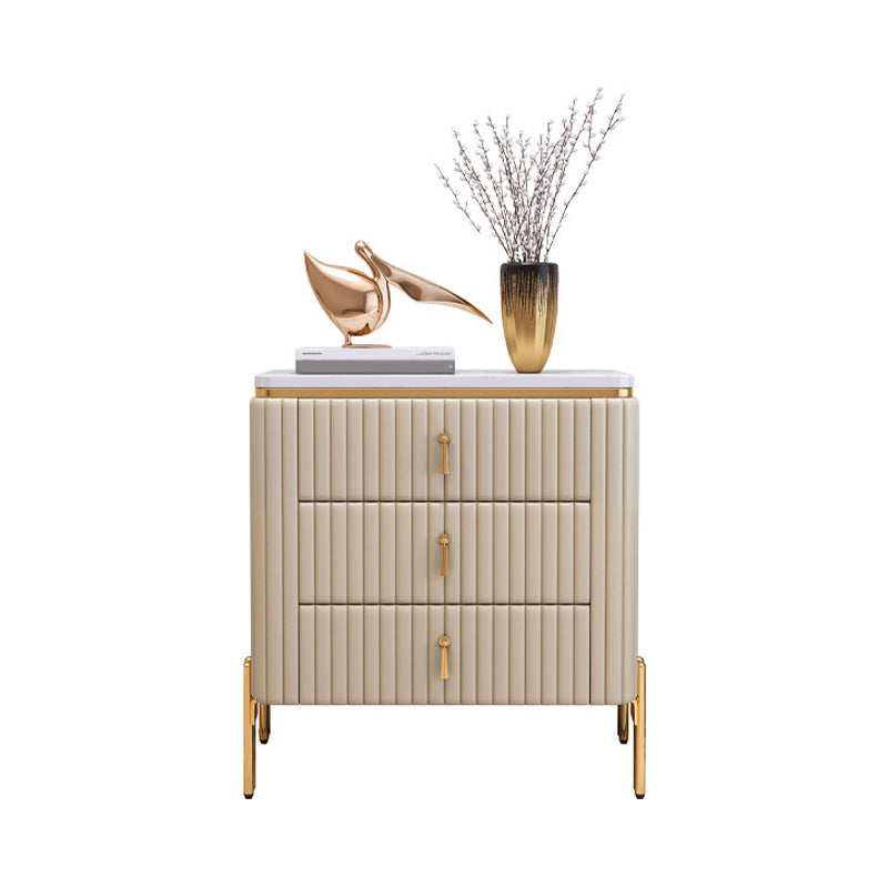 Buffet en pierre moderne du plateau blanc avec tiroir pour salle à manger