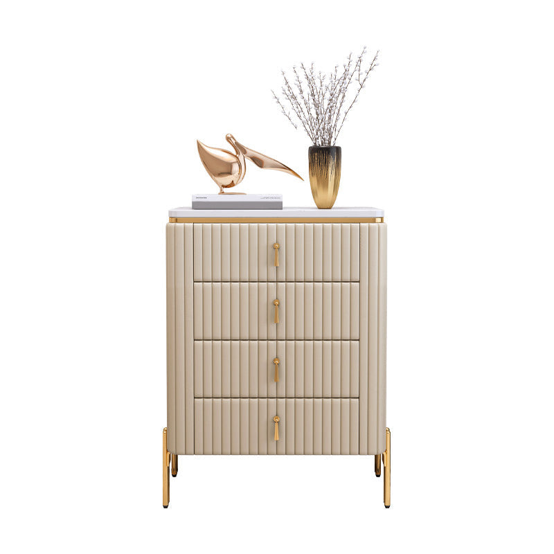 Buffet en pierre moderne du plateau blanc avec tiroir pour salle à manger