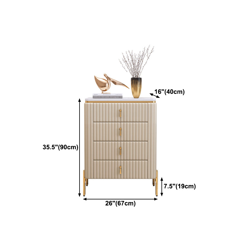 Buffet en pierre moderne du plateau blanc avec tiroir pour salle à manger