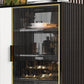 Glass Door Wood Sideboard Glam Server Cabinet with Storage for Kitchen Clearhalo 'buffet_sideboard' 'Buffets & Sideboards' 'furn' 'furn_buffet_sideboard' 'Furniture' 'Kitchen & Dining Furniture' 5811575