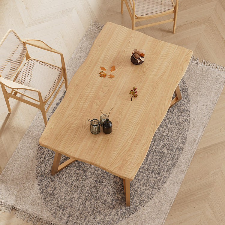 Tavolo da pranzo a base di metallo oro Tavolo da cucina per la sala da pranzo in legno massiccio