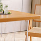 Acrylic Modern Rectangle Dining Table Pine Wood Top Table with Double Pedestal