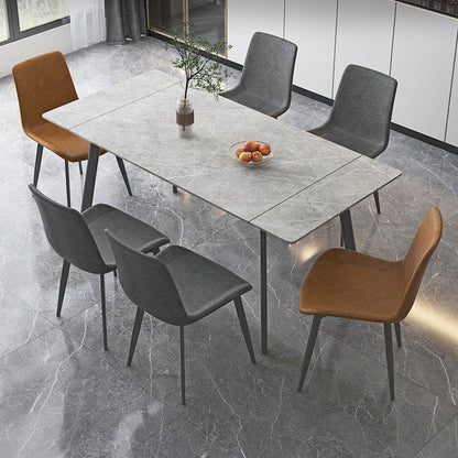 Tavolo da pranzo industriale con estensione fogliare tavolo da pranzo a base di metallo nero