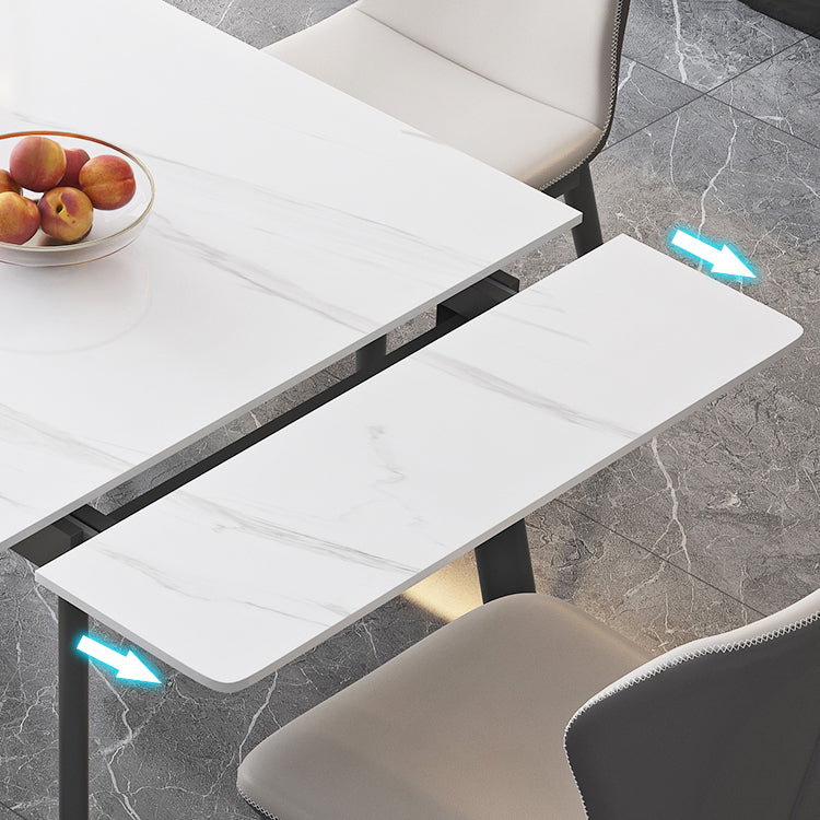 Tavolo da pranzo industriale con estensione fogliare tavolo da pranzo a base di metallo nero