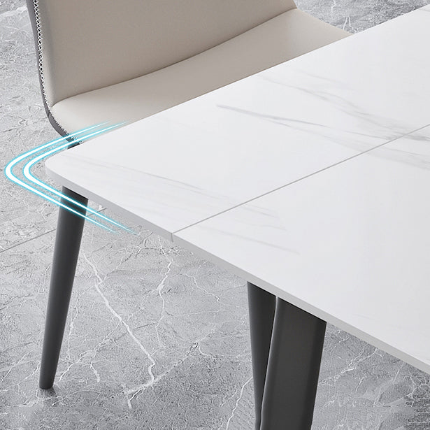 Tavolo da pranzo industriale con estensione fogliare tavolo da pranzo a base di metallo nero