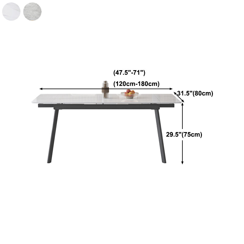 Tavolo da pranzo industriale con estensione fogliare tavolo da pranzo a base di metallo nero