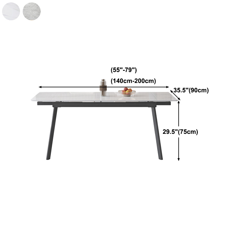 Tavolo da pranzo industriale con estensione fogliare tavolo da pranzo a base di metallo nero