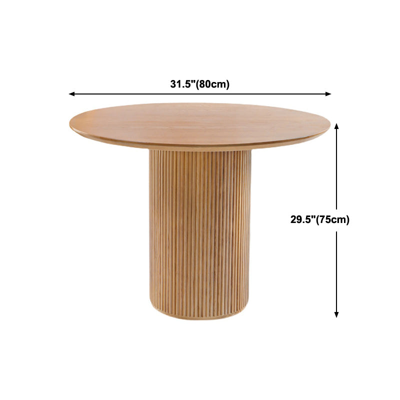 Round Table Solid Wood Contemporary Style Dining Table for Home Kitchen Clearhalo 'Dining Tables & Seating' 'Dining Tables' 'dining_table' 'furn' 'furn_dining_table' 'Furniture' 'Kitchen & Dining Furniture' 5811760