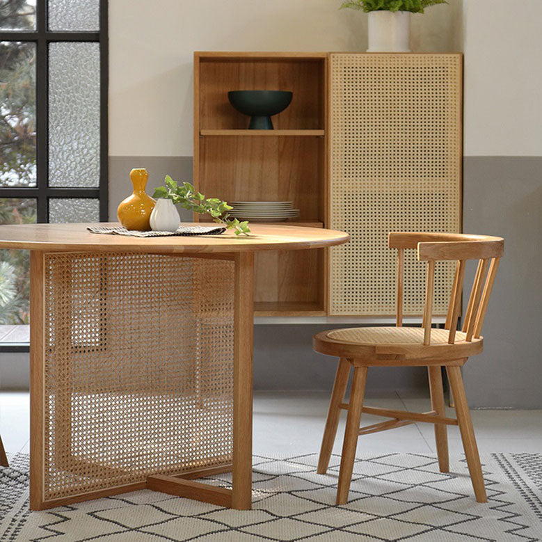 Contemporary Solid Wood Dinner Table Round Wood Base Dining Table Clearhalo 'Dining Tables & Seating' 'Dining Tables' 'dining_table' 'furn' 'furn_dining_table' 'Furniture' 'Kitchen & Dining Furniture' 5811785