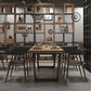 Tavolo da pranzo in stile industriale tavolo rettangolo in legno massiccio per sala da pranzo