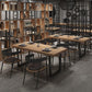 Tavolo da pranzo in stile industriale tavolo rettangolo in legno massiccio per sala da pranzo