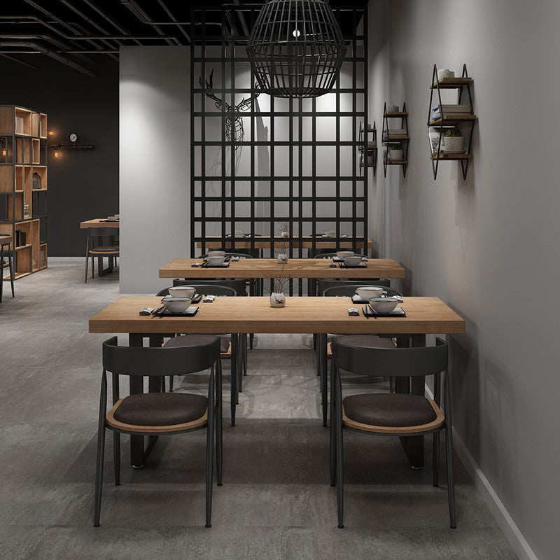 Tavolo da pranzo in stile industriale tavolo rettangolo in legno massiccio per sala da pranzo