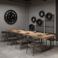 Tavolo da pranzo in stile industriale tavolo rettangolo in legno massiccio per sala da pranzo