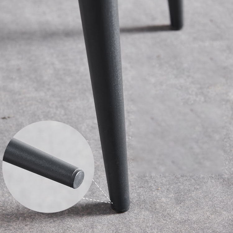 Silla lateral de ala de comedor contemporáneo con patas de metal para cocina