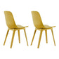 Plastic Side Chair Contemporary Solid Back Armless Dining Chair Yellow 2 Piece Set Clearhalo 'Dining Chairs' 'Dining Tables & Seating' 'dining_chair' 'furn' 'furn_dining_chair' 'Furniture' 'Kitchen & Dining Furniture' 5811918