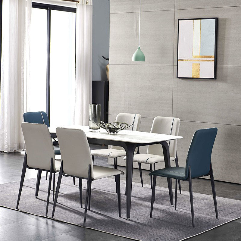 Metaal moderne indoor-outdoor zijstoelen Parsons eetkamerstoel