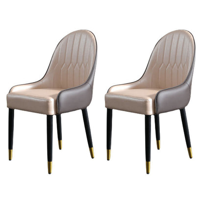 Scandinavian Upholstered Side Chairs Solid Back Chair for Kitchen