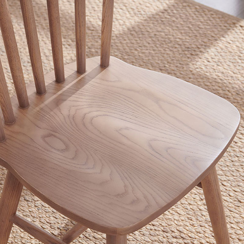Scandinavische armloze zijstoel houten dineerstoel voor thuis