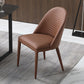 Solid Back Side Chair Modern Contemporary Leather Indoor-Outdoor Chair