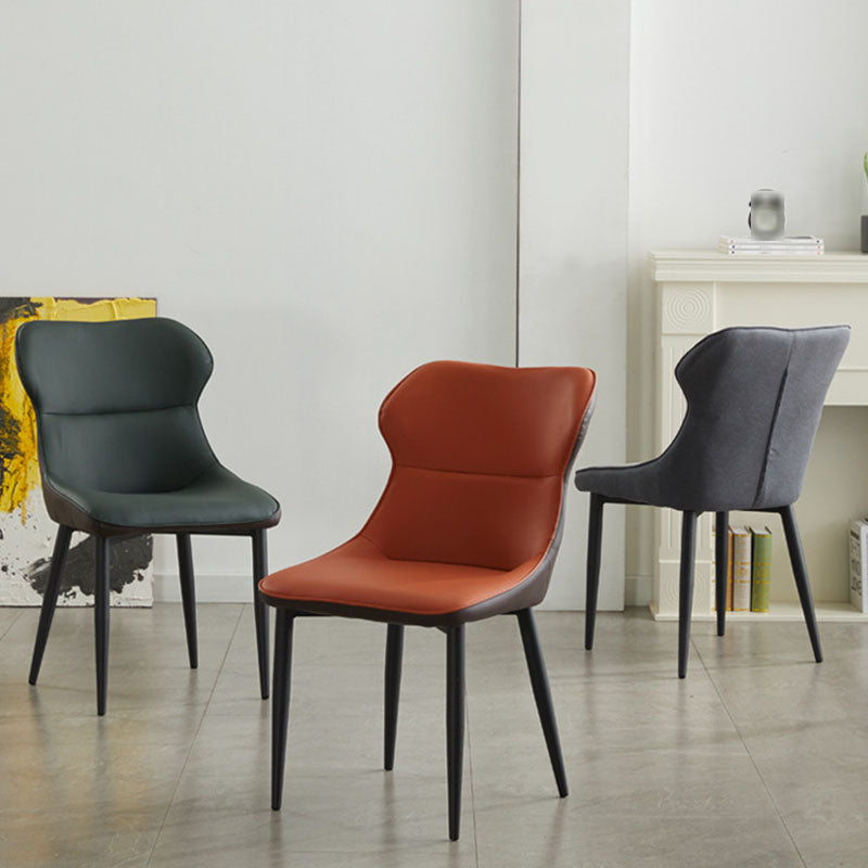 Eigentijdse stijl eetstoelen arm zijstoel met metalen benen