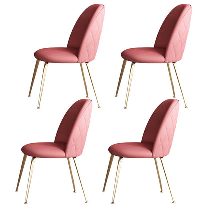 Modern Sintered Stone Dining Set 1/4/5/7 Pieces Dining Set for Home Use 4 Pink Chairs Clearhalo 'Dining Room Sets' 'Dining Tables & Seating' 'dining_room_set' 'furn' 'furn_dining_room_set' 'Furniture' 'Kitchen & Dining Furniture' 5812038