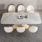 Modern Sintered Stone Dining Set 1/4/5/7 Pieces Dining Set for Home Use 7 Pieces: Table, 6 Beige Chairs Clearhalo 'Dining Room Sets' 'Dining Tables & Seating' 'dining_room_set' 'furn' 'furn_dining_room_set' 'Furniture' 'Kitchen & Dining Furniture' 5812041