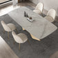 Modern Sintered Stone Dining Set 1/4/5/7 Pieces Dining Set for Home Use 5 Pieces: Table, 4 Beige Chairs Clearhalo 'Dining Room Sets' 'Dining Tables & Seating' 'dining_room_set' 'furn' 'furn_dining_room_set' 'Furniture' 'Kitchen & Dining Furniture' 5812042