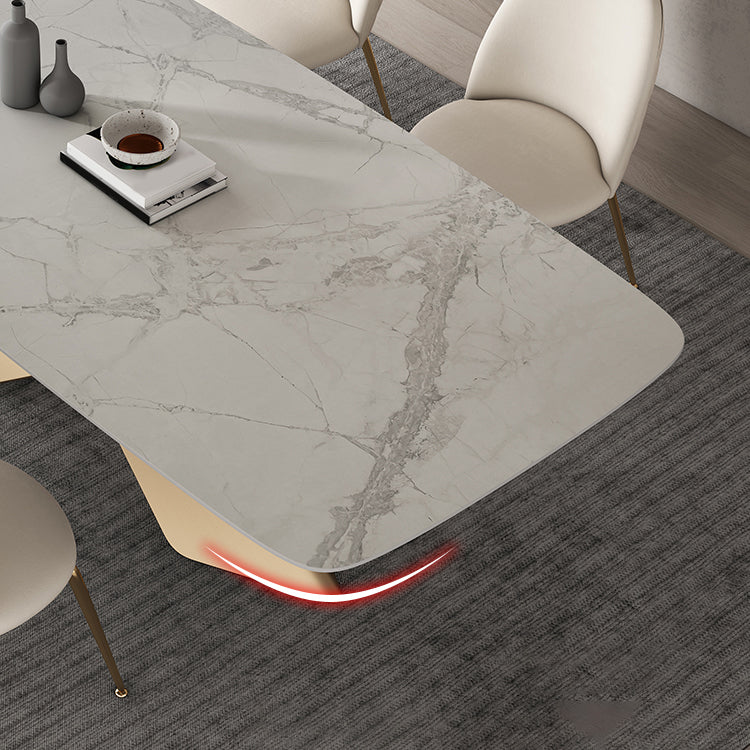 Modern Sintered Stone Dining Set 1/4/5/7 Pieces Dining Set for Home Use Clearhalo 'Dining Room Sets' 'Dining Tables & Seating' 'dining_room_set' 'furn' 'furn_dining_room_set' 'Furniture' 'Kitchen & Dining Furniture' 5812045