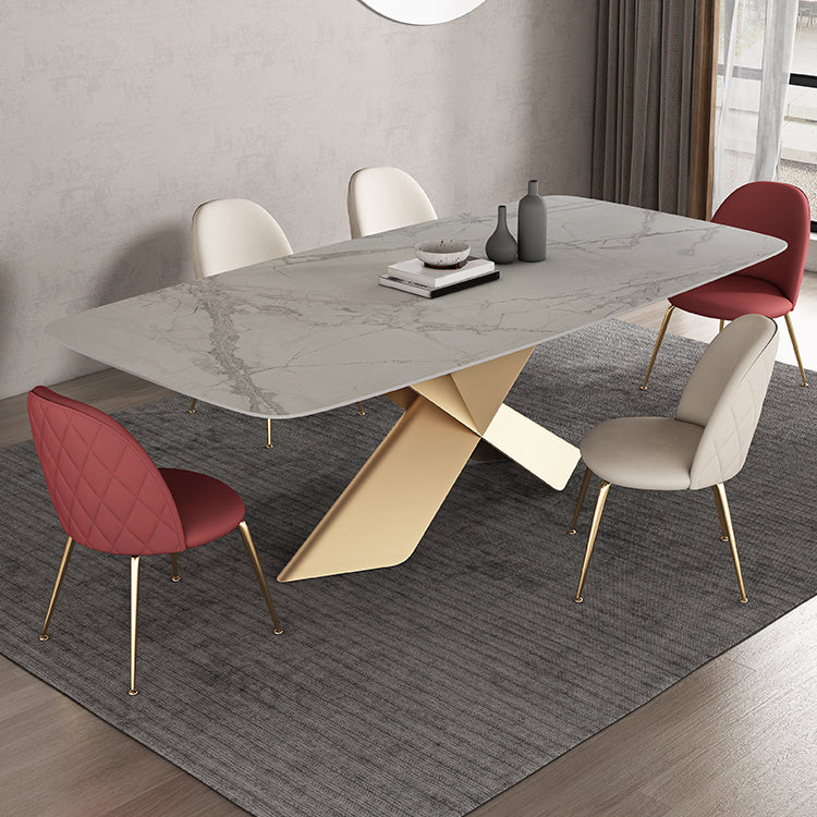 Modern Sintered Stone Dining Set 1/4/5/7 Pieces Dining Set for Home Use Clearhalo 'Dining Room Sets' 'Dining Tables & Seating' 'dining_room_set' 'furn' 'furn_dining_room_set' 'Furniture' 'Kitchen & Dining Furniture' 5812048