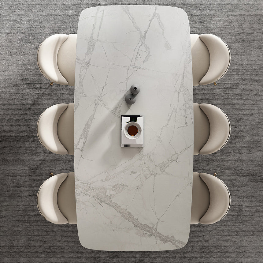 Modern Sintered Stone Dining Set 1/4/5/7 Pieces Dining Set for Home Use Clearhalo 'Dining Room Sets' 'Dining Tables & Seating' 'dining_room_set' 'furn' 'furn_dining_room_set' 'Furniture' 'Kitchen & Dining Furniture' 5812049