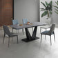 Juego de mesa rectangular moderno de piedra sinterizada, juego de comedor de 1/3/4/6 piezas