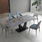 Juego de mesa rectangular moderno de piedra sinterizada, juego de comedor de 1/3/4/6 piezas