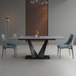 Juego de mesa rectangular moderno de piedra sinterizada, juego de comedor de 1/3/4/6 piezas