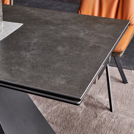 モダンな長方形の焼結石テーブルセット1/3/4/5ピースダイニングセット