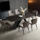 Modern Metal Base Dinette Set 1/4/5/7 Pieces Rectangle Indoor Dining Table Set in Black