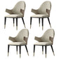 Nordic Glam Style Rectangle Sintered Stone Table Set 1/4/5/7 Pieces Dining Set 4 Beige Chairs Clearhalo 'Dining Room Sets' 'Dining Tables & Seating' 'dining_room_set' 'furn' 'furn_dining_room_set' 'Furniture' 'Kitchen & Dining Furniture' 5812202