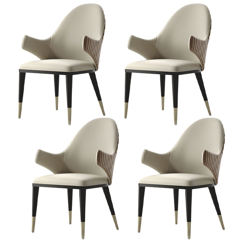 Nordic Glam Style Rectangle Sintered Stone Table Set 1/4/5/7 Pieces Dining Set 4 Beige Chairs Clearhalo 'Dining Room Sets' 'Dining Tables & Seating' 'dining_room_set' 'furn' 'furn_dining_room_set' 'Furniture' 'Kitchen & Dining Furniture' 5812202