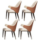 Nordic Glam Style Rectangle Sintered Stone Table Set 1/4/5/7 Pieces Dining Set 4 Orange Chairs Clearhalo 'Dining Room Sets' 'Dining Tables & Seating' 'dining_room_set' 'furn' 'furn_dining_room_set' 'Furniture' 'Kitchen & Dining Furniture' 5812203