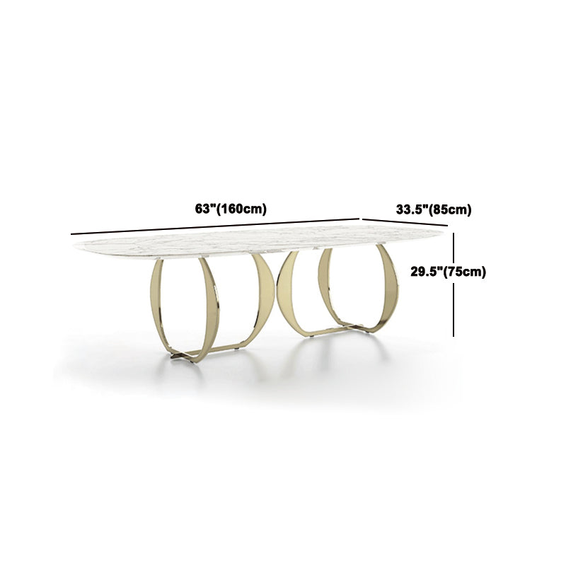 Nordic Glam Style Rectangle Sintered Stone Table Set 1/4/5/7 Pieces Dining Set Clearhalo 'Dining Room Sets' 'Dining Tables & Seating' 'dining_room_set' 'furn' 'furn_dining_room_set' 'Furniture' 'Kitchen & Dining Furniture' 5812216