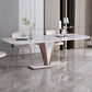 Modern Sintered Stone Dining Table Set 1/2/3/5/7 Pieces Dining Set with Pedestal Base Clearhalo 'Dining Room Sets' 'Dining Tables & Seating' 'dining_room_set' 'furn' 'furn_dining_room_set' 'Furniture' 'Kitchen & Dining Furniture' 5812246