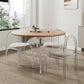 Round Dining Table Set 1/2/3/4 Pcs Acrylic Base Table and Chairs 4 Pieces: Table, 3 Chairs Clearhalo 'Dining Room Sets' 'Dining Tables & Seating' 'dining_room_set' 'furn' 'furn_dining_room_set' 'Furniture' 'Kitchen & Dining Furniture' 5812259