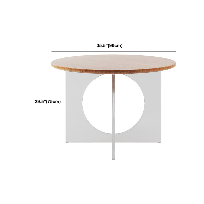 Round Dining Table Set 1/2/3/4 Pcs Acrylic Base Table and Chairs Clearhalo 'Dining Room Sets' 'Dining Tables & Seating' 'dining_room_set' 'furn' 'furn_dining_room_set' 'Furniture' 'Kitchen & Dining Furniture' 5812272