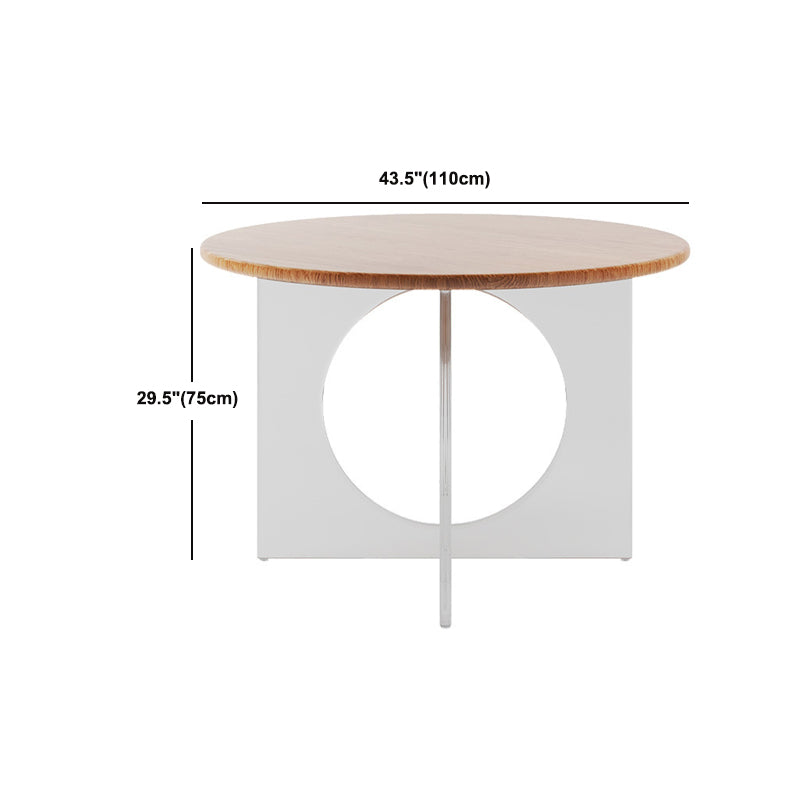 Round Dining Table Set 1/2/3/4 Pcs Acrylic Base Table and Chairs Clearhalo 'Dining Room Sets' 'Dining Tables & Seating' 'dining_room_set' 'furn' 'furn_dining_room_set' 'Furniture' 'Kitchen & Dining Furniture' 5812274