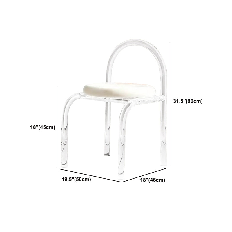 Round Dining Table Set 1/2/3/4 Pcs Acrylic Base Table and Chairs Clearhalo 'Dining Room Sets' 'Dining Tables & Seating' 'dining_room_set' 'furn' 'furn_dining_room_set' 'Furniture' 'Kitchen & Dining Furniture' 5812276