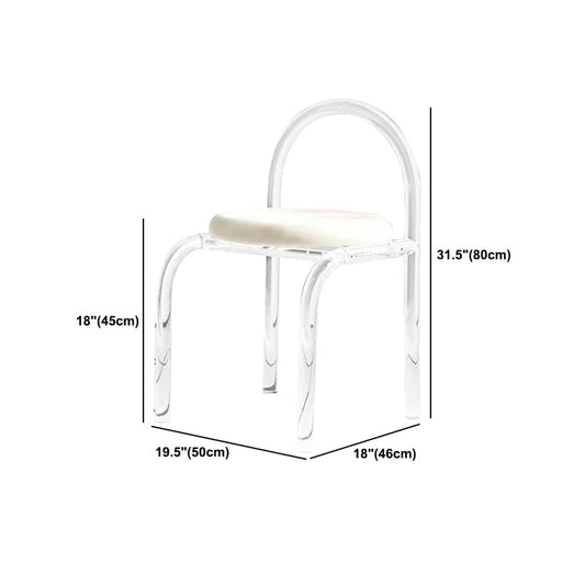 Round Dining Table Set 1/2/3/4 Pcs Acrylic Base Table and Chairs Clearhalo 'Dining Room Sets' 'Dining Tables & Seating' 'dining_room_set' 'furn' 'furn_dining_room_set' 'Furniture' 'Kitchen & Dining Furniture' 5812276