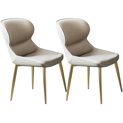 Glam Dining Table Set 1/2/5/7 Pcs Sintered Stone Dining Table with PU Leather Chairs