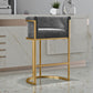 Glam 1/3/5 Pieces Bar Table Set Rectangle Stone Counter Table with High Stools for Kitchen Clearhalo 'Bar Furniture' 'furn' 'furn_home_bar_bar_sets' 'Furniture' 'Home Bars & Bar Sets' 'home_bar_bar_sets' 'Kitchen & Dining Furniture' 5812317