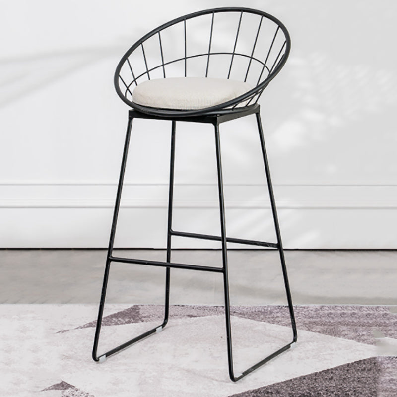 Modern 1/7 Pieces Bar Table Set Rectangle Stone Counter Table with High Stools for Cafe White 30"H Stool (Single) Clearhalo 'Bar Furniture' 'furn' 'furn_home_bar_bar_sets' 'Furniture' 'Home Bars & Bar Sets' 'home_bar_bar_sets' 'Kitchen & Dining Furniture' 5812347