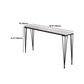 Modern 1/7 Pieces Bar Table Set Rectangle Stone Counter Table with High Stools for Cafe Clearhalo 'Bar Furniture' 'furn' 'furn_home_bar_bar_sets' 'Furniture' 'Home Bars & Bar Sets' 'home_bar_bar_sets' 'Kitchen & Dining Furniture' 5812348